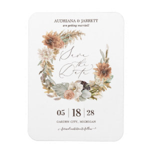 Boho getrocknete Blumenpampas Grass Herbst Magnet