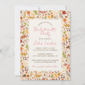 Boho getrockneter rustikaler Herbst fällt Junggese Einladung (Vorderseite)