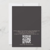Boho-Geweih Blumen Rustikale Elegante QR-Code-Hoch Einladung (Rückseite)