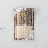 Boho Geweih-danken rustikale hölzerne Dankeskarte (Innenseite)