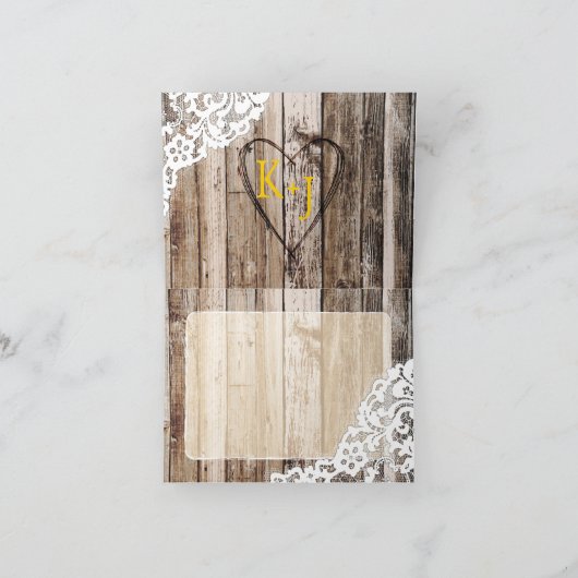 Boho Geweih-danken rustikale hölzerne Dankeskarte (Innenseite)