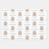 Boho Gingerbread House Quotes Name Weihnachten Geschenkpapier Set (Vorderseite 3)