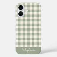 Boho-Gingham-Muster Kariert Kariert Sage Name