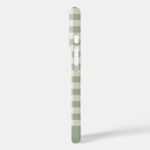 Boho-Gingham-Muster Kariert Kariert Sage Name Case-Mate iPhone Hülle (Rückseite / Links)