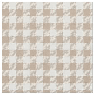 Boho-Gingham-Muster Kariert Neutral Stoff
