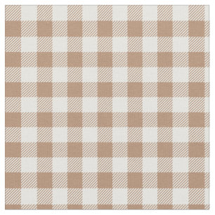 Boho-Gingham-Muster Kariert Tan Braun Stoff