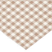 Boho-Gingham-Muster Karo kariert braun Tischdecke (Schrägansicht)