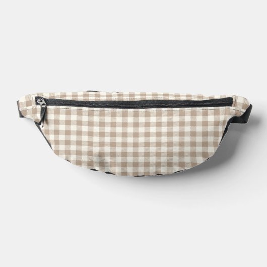 Boho-Gingham-Muster Karo neutral Bauchtasche (Ablage )
