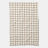 Boho-Gingham-Muster Karo neutral Geschirrtuch (Vertikal)