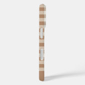 Boho Gingham Pattern Plaid Checkered Brown Name Case-Mate iPhone Hülle (Rückseite / Rechts)