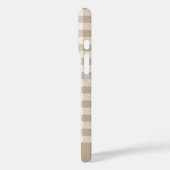 Boho Gingham Pattern Plaid Checkered Neutral Name Case-Mate iPhone Hülle (Rückseite / Links)