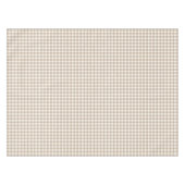 Boho Gingham Pattern Plaid Checkered Neutral Tischdecke (Vorderseite (Horizontal))