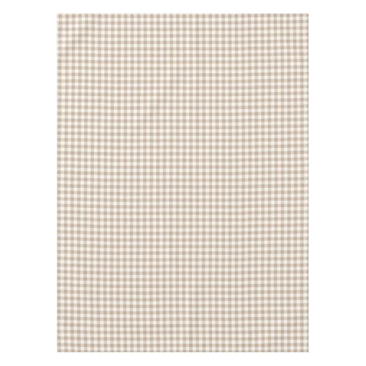 Boho Gingham Pattern Plaid Checkered Neutral Tischdecke (Vorderseite)