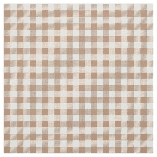 Boho Gingham Pattern Plaid Checkered Tan Brown Stoff (Muster)
