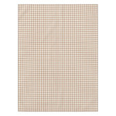 Boho Gingham Pattern Plaid Checkered Tan Brown Tischdecke (Vorderseite)
