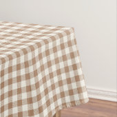 Boho Gingham Pattern Plaid Checkered Tan Brown Tischdecke (Beispiel)
