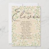 Boho Gipskraut Tischnummer Seating Chart 11 (Vorderseite)
