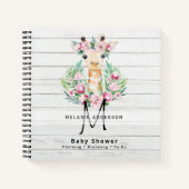 Boho GIRAFFE Baby Showplaner Notebook Journal Notizblock (Vorderseite)