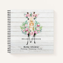 Boho GIRAFFE Baby Showplaner Notebook Journal Notizblock
