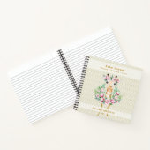 Boho GIRAFFE Baby Showplaner Notebook Journal Notizblock (Innenseite)