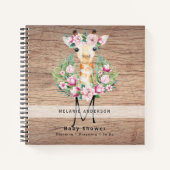 Boho GIRAFFE Baby Showplaner Notebook Journal Notizblock (Vorderseite)
