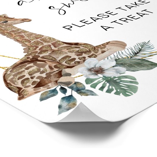 Boho Giraffe Babys sind süß Nehmen Sie eine Lecker Poster (Ecke)