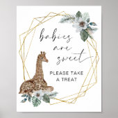 Boho Giraffe Babys sind süß Nehmen Sie eine Lecker Poster (Vorne)