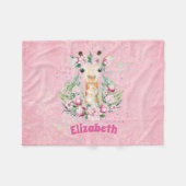 Boho Giraffe-Blume: Mädchen, Teens Geschenke Fleecedecke (Vorderseite (Horizontal))