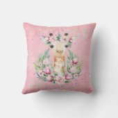 Boho Giraffe-Blume: Mädchen, Teens Geschenke Kissen (Rückseite)