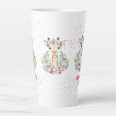 Boho Giraffe-Blume: Mädchen, Teens Geschenke Milchtasse (Vorderseite)