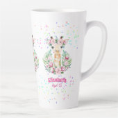 Boho Giraffe-Blume: Mädchen, Teens Geschenke Milchtasse (Rechts)
