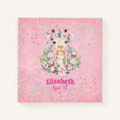 Boho Giraffe-Blume: Mädchen, Teens Geschenke Notizblock (Vorderseite)