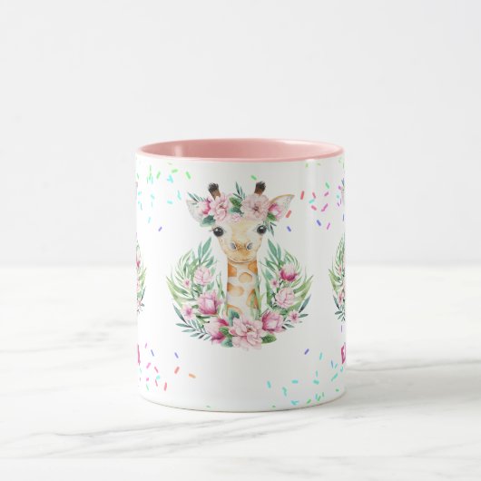 Boho Giraffe-Blume: Mädchen, Teens Geschenke Tasse (Zentrum)