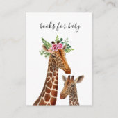 Boho Giraffe Mama + Babybuchanfrage Begleitkarte (Vorderseite)