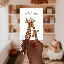 Boho Giraffe Mama + Babybuchanfrage Begleitkarte