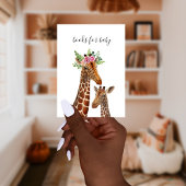 Boho Giraffe Mama + Babybuchanfrage Begleitkarte