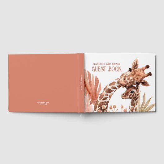 Boho Giraffe Safari Babydusche Gästebuch (Voll)