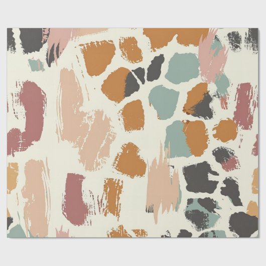 Boho Giraffe Skin Print Geschenkpapier (Flach)