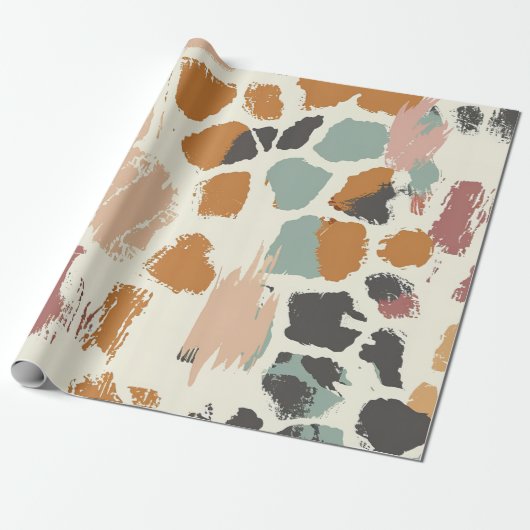 Boho Giraffe Skin Print Geschenkpapier (Ungerollt)