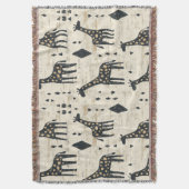 Boho-Giraffe-Stammesmuster Decke (Vorderseite Vertikal)