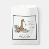 Boho Giraffe Watercolor Babydusche Geschenktütchen (Vorderseite)
