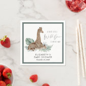 Boho Giraffe Watercolor Babydusche Serviette (Beispiel)