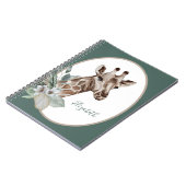 Boho Giraffe Watercolor Monogram Notizblock (Linke Seite)