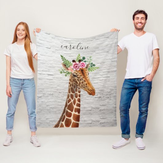 Boho Giraffen-Ziegelstein-Fleece-Decke Fleecedecke (Beispiel)