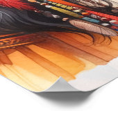 Boho Girl AI Kunst Boheme Mode Poster (Ecke)