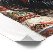 Boho Girl AI Kunst Boheme Mode Poster (Ecke)