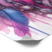 Boho Girl AI Kunst Boheme Mode Poster (Ecke)