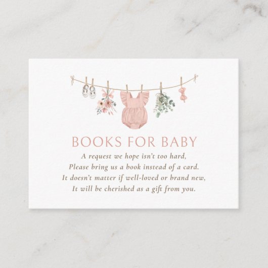 Boho Girl Baby Clothes Bücher für Baby Begleitkarte (Vorderseite)