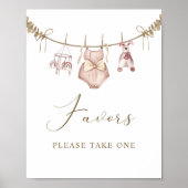 Boho Girl Baby Clothes Kinderdusche bevorzugt Schi Poster (Vorne)