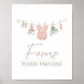 Boho Girl Baby Clothes Kinderdusche bevorzugt Schi Poster (Vorne)